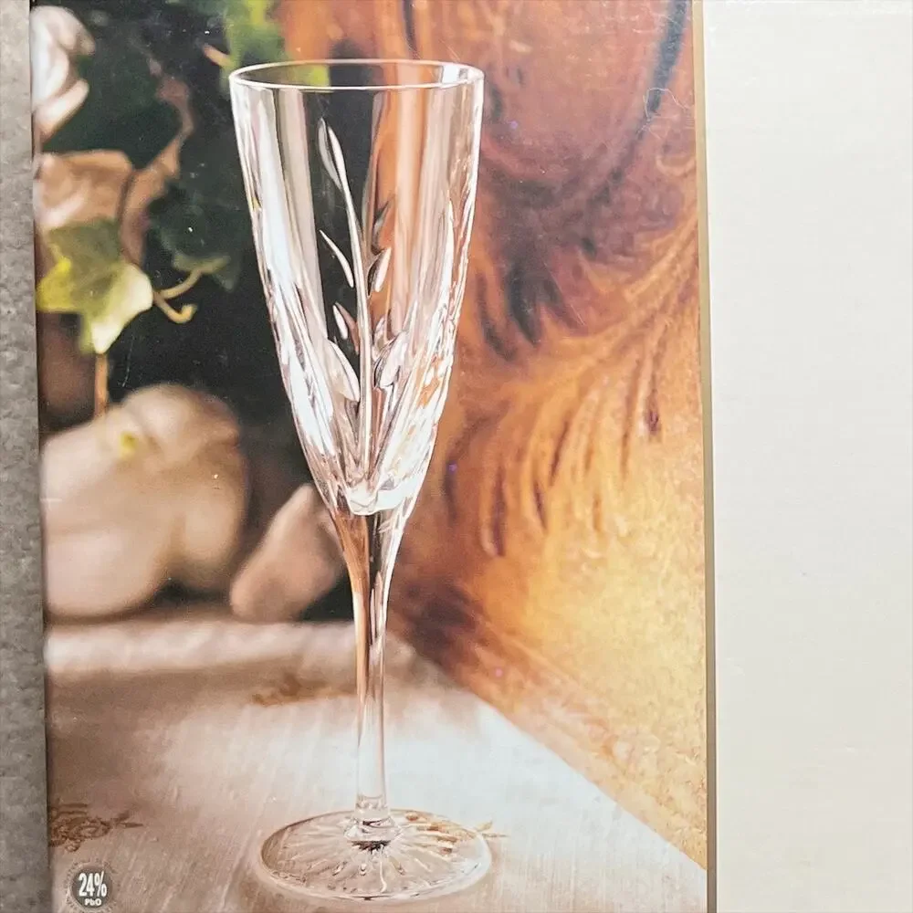 Set of 6 Vintage Collections Cristal d'Arques Durand Champagne Flutes Glasses